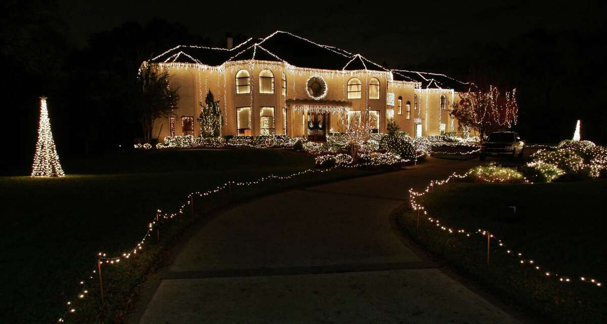 The most decorated house of Christmas lights at the Green Tee Terrace subdivision in Pearland, Texas. 