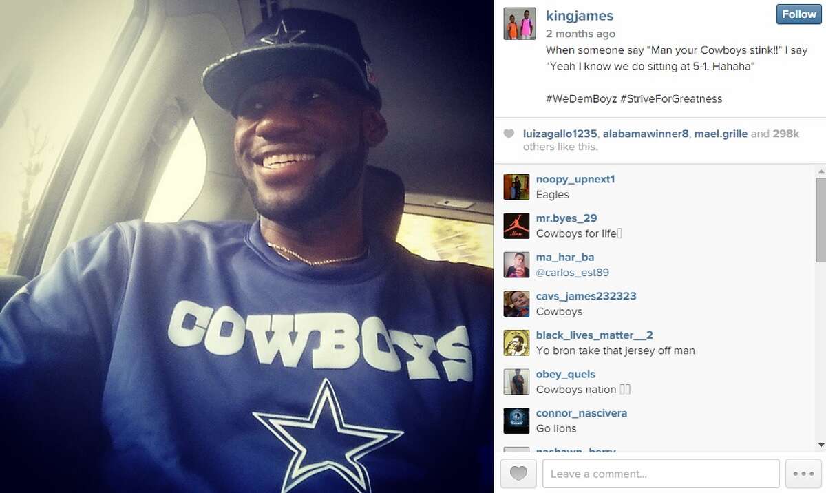 NBA star Lebron James has apparently been a Cowboys fan long before the team clinched the NFC East title. “When someone say ‘Man your Cowboys stink!!’ I say ‘Yeah I know we do sitting at 5-1. Hahaha,’” James posted on Instagram back in October. He adds, “#WeDemBoyz #StriveForGreatness.”