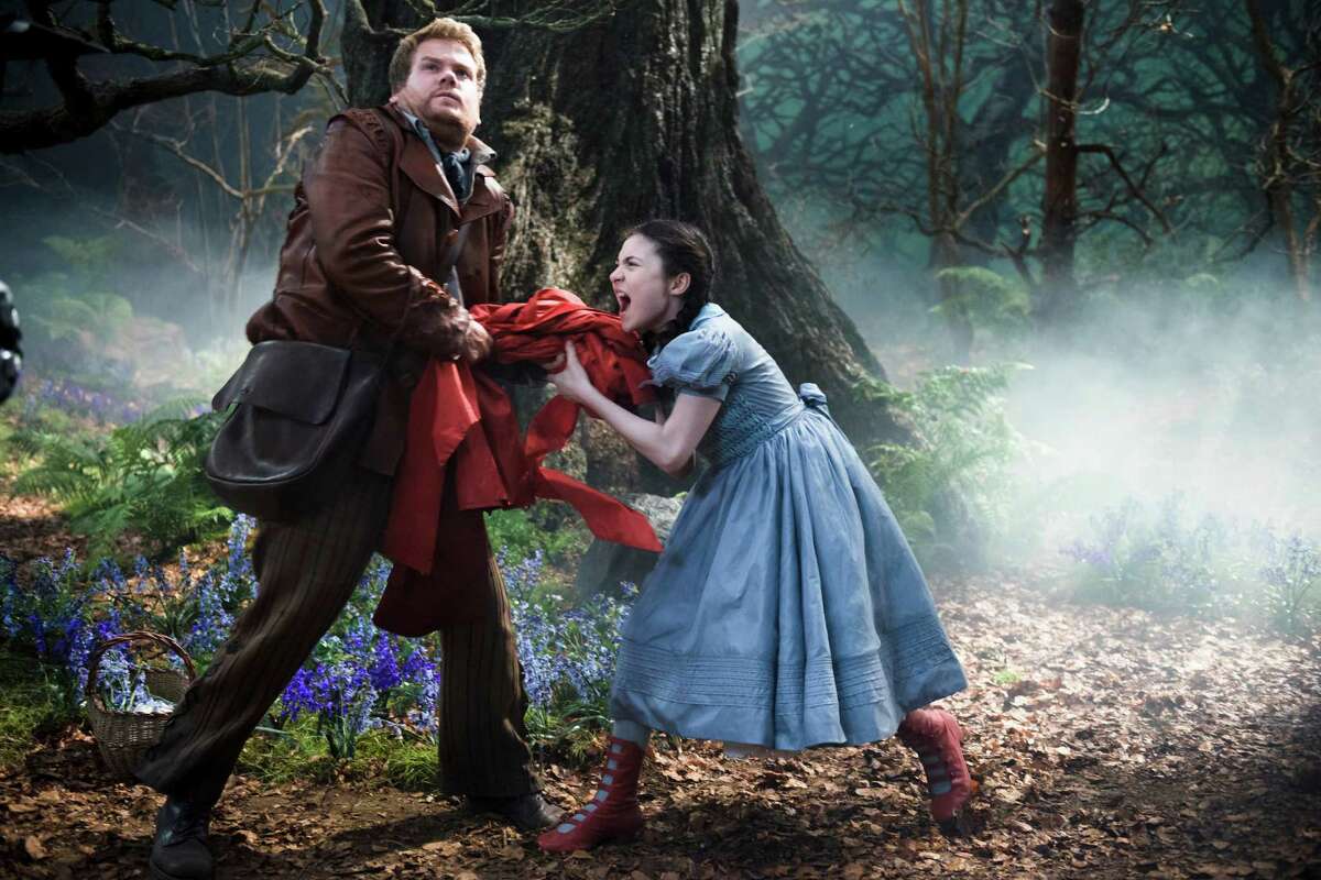 James Corden and Lilla Crawford in “Into the Woods.”