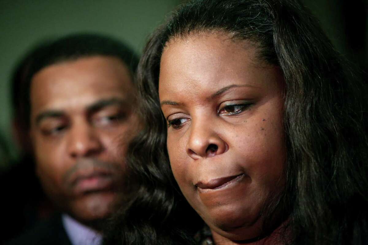"I intend to seek justice for Jordan," said Janet Baker, with Pastor E.A. Deckard, after the grand jury cleared Houston police officer Juventino Castro in the death of her son, 26-year-old Jordan Baker. "We just have a lot of work to do.