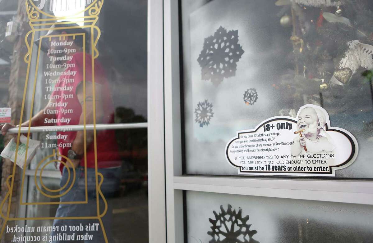 The store policy at Vapor Gypsy is not to allow minors to try e-juices or make e-cigarette purchases, and have carded minors in the past on Monday, Dec. 22, 2014, in Houston. Texas legislators will consider making it illegal for minors to buy electronic cigarettes, the "safer" alternatives to smoking that's become popular among youth.