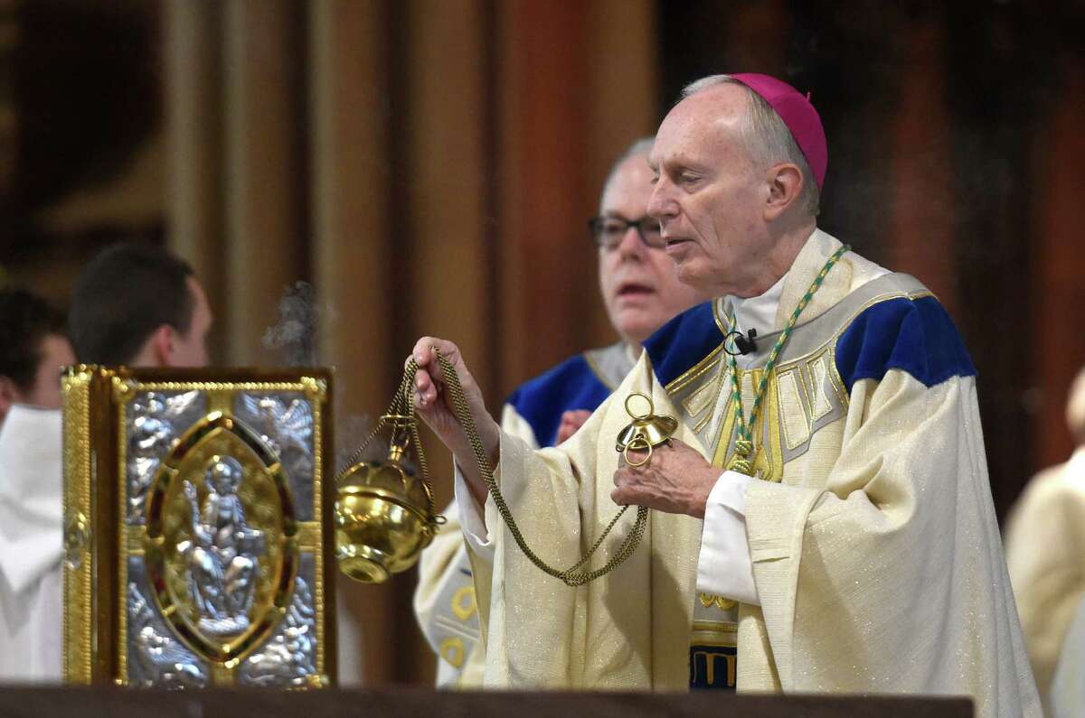The Reverend Howard Hubbard, Bishop Emeritus of Albany officiates at the Cathedral of Immaculate Conception during the 11 a.m. observance of the Christmas Day Mass Dec. 25, 2014 in Albany, N.Y. (Skip Dickstein/Times Union)