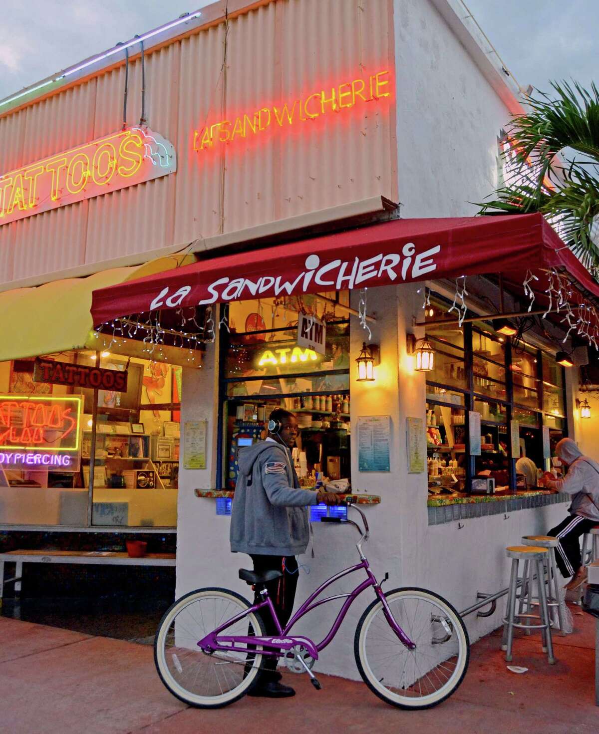 La Sandwicherie is a highlight of South Beach's side streets, where travelers will find inexpensive local favorites for food, accommodations and souvenirs.