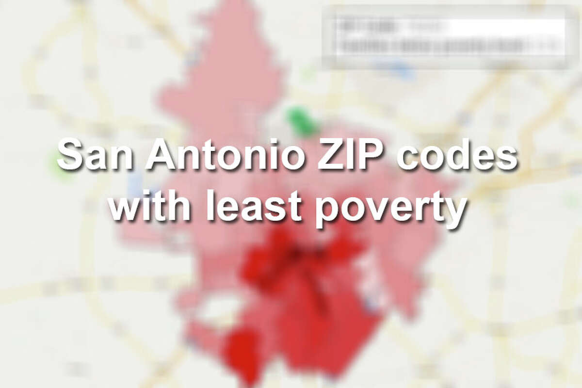Here are 20 of the San Antonio ZIP codes with the lowest percentages of families whose income in the past 12 months fell below the poverty level. Click through to see which zip codes have the highest percentage of poverty.