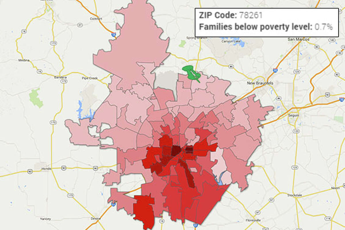 San Antonio Zip Codes And Poverty Levels