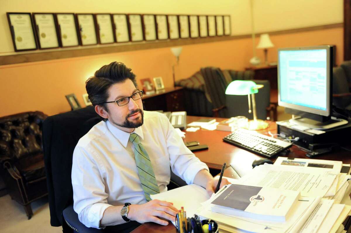 Jim Malatras, director of Operations, in his office on Thursday Dec. 18, 2014, at the Capitol in Albany, N.Y. (Cindy Schultz / Times Union)