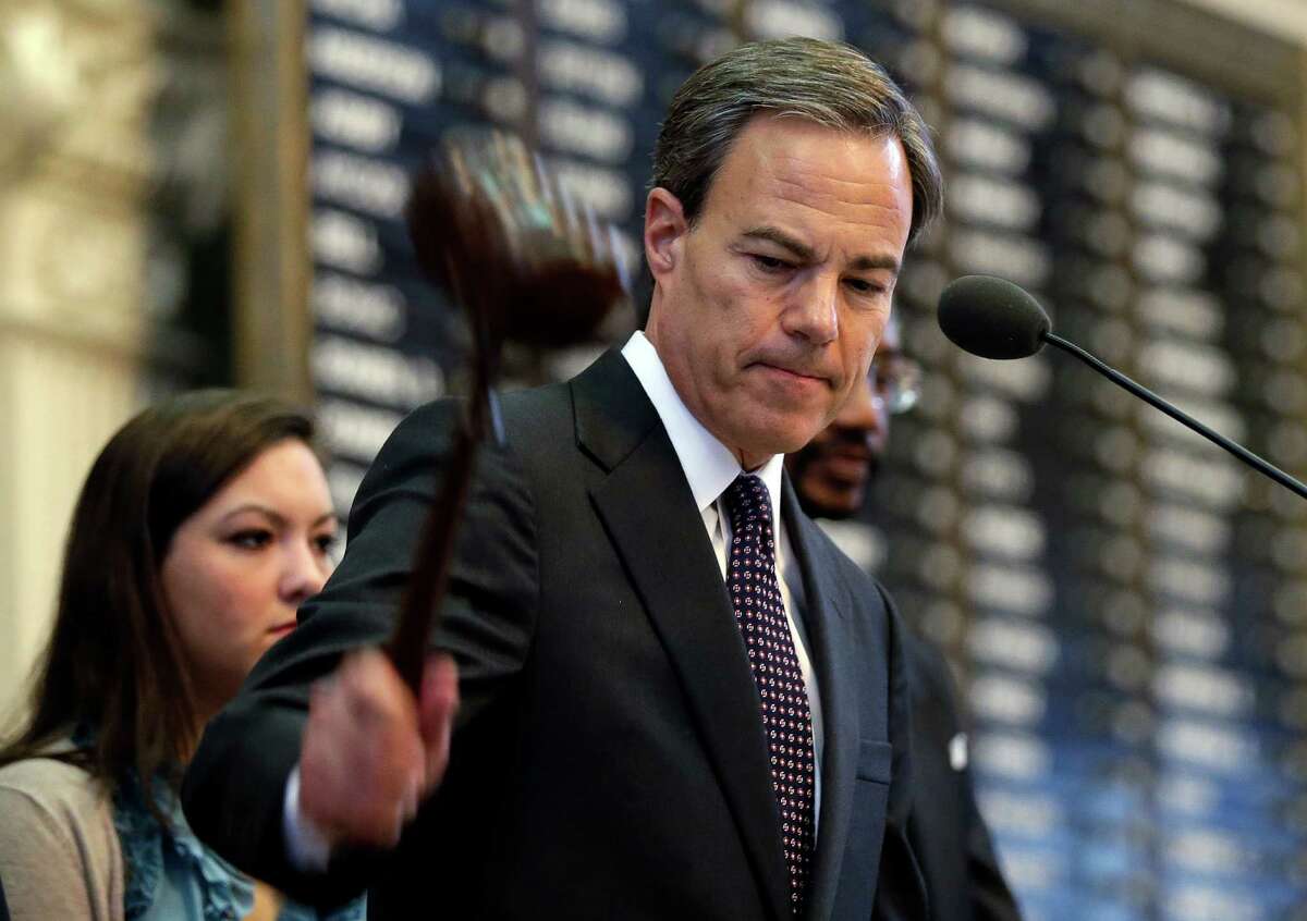 Texas Speaker Joe Straus says that "in a political system that often promotes only the loudest and the most outrageous voices, keeping the focus on issues like education and roads is not always easy." ,﻿