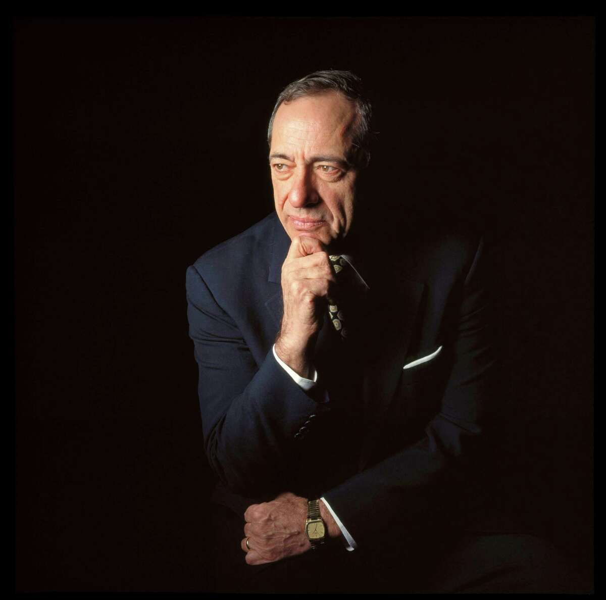 FILE -- Mario Cuomo, the three-term Democratic governor of New York, in 1995. Cuomo, who commanded the attention of the country with a compelling public presence and a forceful defense of liberalism, died at home in Manhattan on Jan. 1, 2015. He was 82. (Fred R. Conrad/The New York Times) ORG XMIT: XNYT132