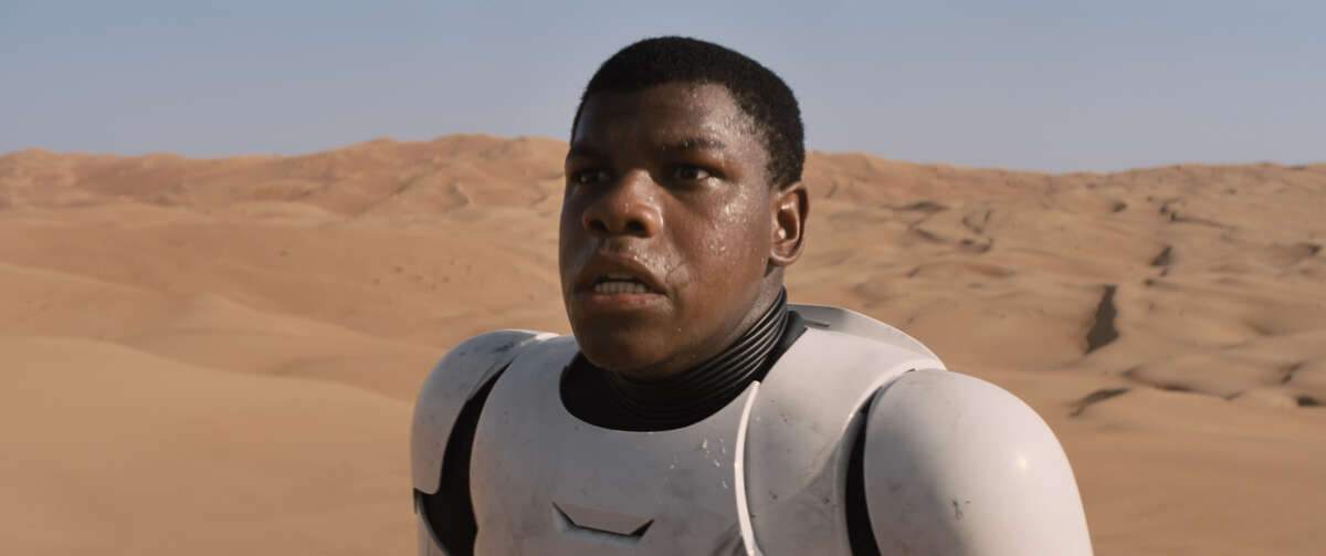 John Boyega stars in "Star Wars: The Force Awakens." Ph: Film Frame ©Lucasfilm 2015