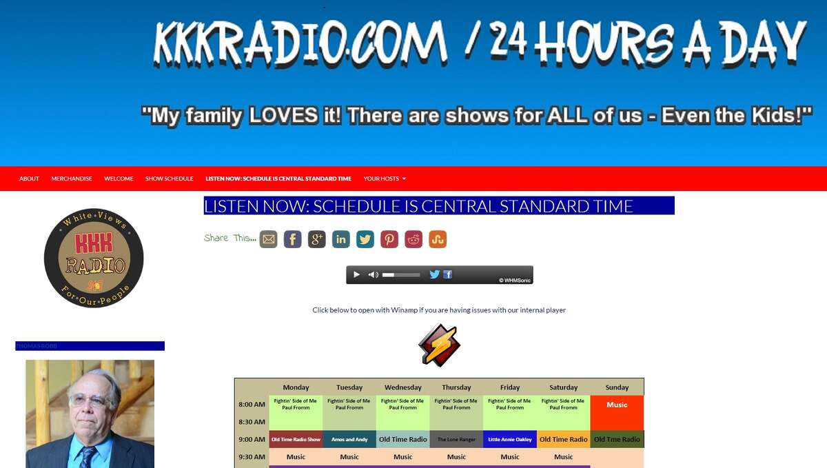 A screen grab from the KKKradio.com website.