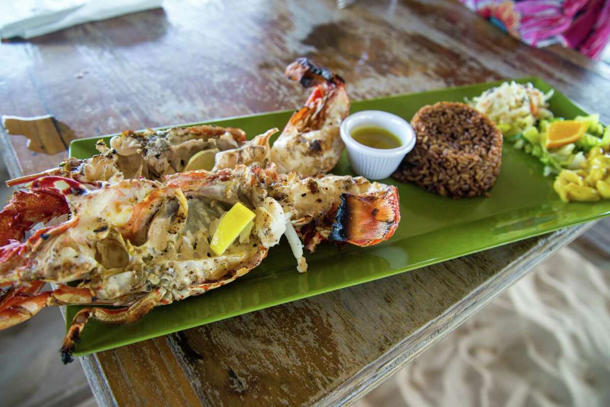 Grilled lobster is an Anguillian specialty, and the lunch at Sandy Island is enjoyed al fresco, at picnic tables in the sand.