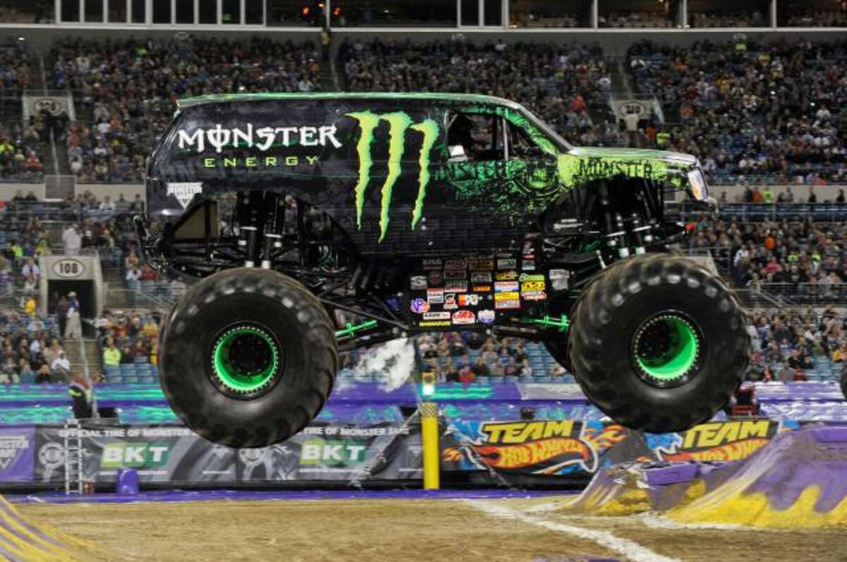A Monster Energy-sponsored monster truck, pictured in a file photo.