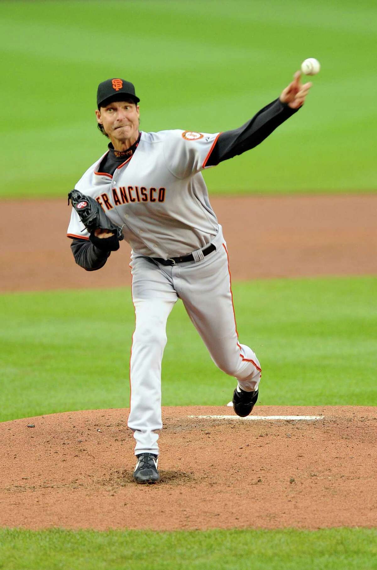 Bay Area native Randy Johnson recorded his 300th major-league win in Washington while pitching for the Giants on June 4, 2009.