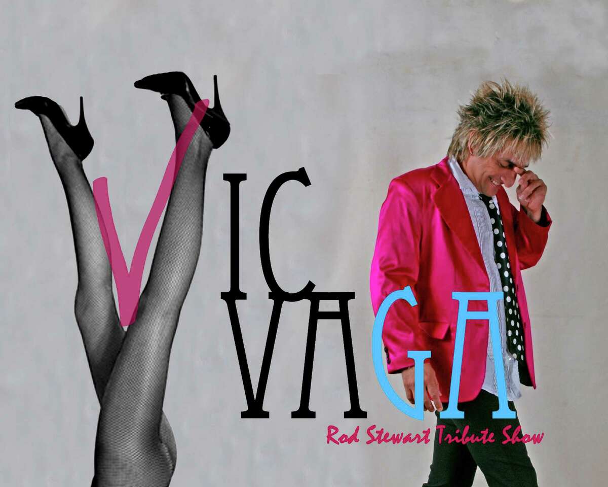 Ad for Rod Stewart impersonator Vic Vaga, a San Antonio native