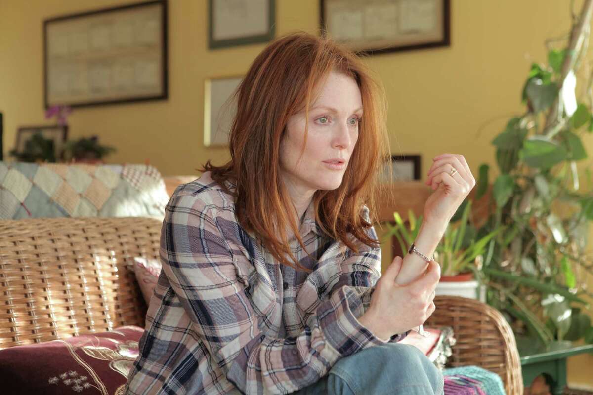 Julianne Moore’s portrayal of a woman with early-onset Alzheimer’s earned a best actress nomination for “Still Alice.”
