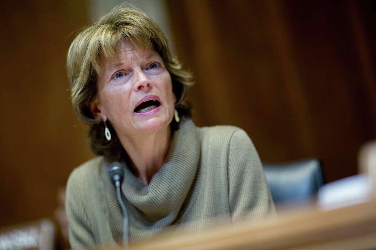 Senator Lisa Murkowski, R-Alaska, says her Capitol Hill colleagues will "push back against an administration that has taken a look at Alaska and decided it is a nice little snow globe." (Photographer: Andrew Harrer/Bloomberg)