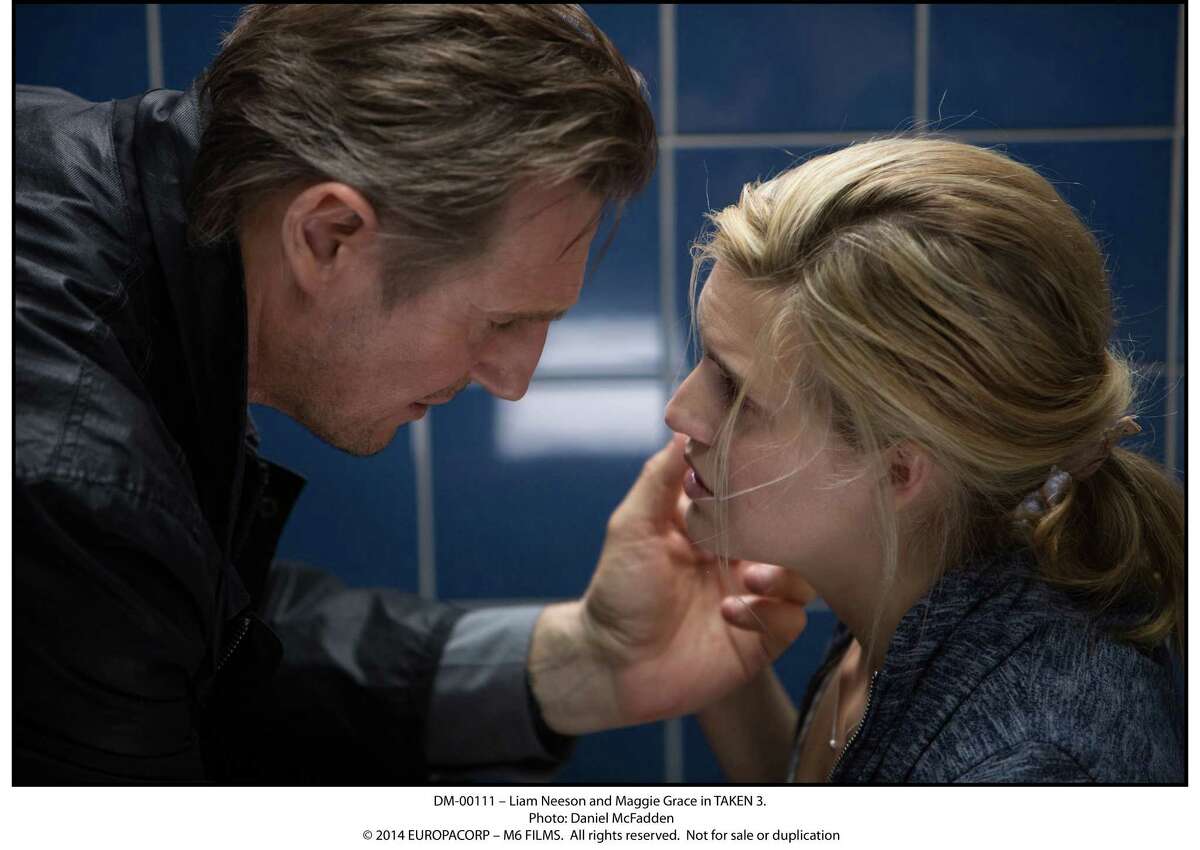 Liam Neeson and Maggie Grace reprise their roles of father and daughter in “Taken 3.”