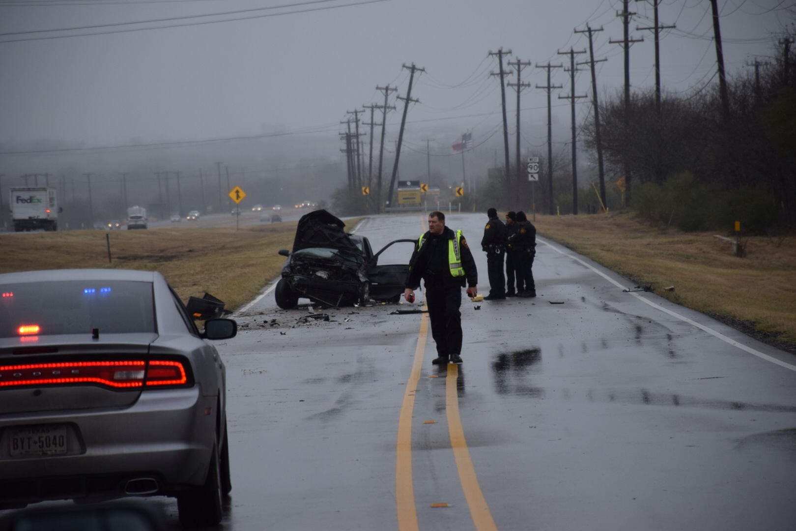 Man dead after being ejected from car on Highway 90