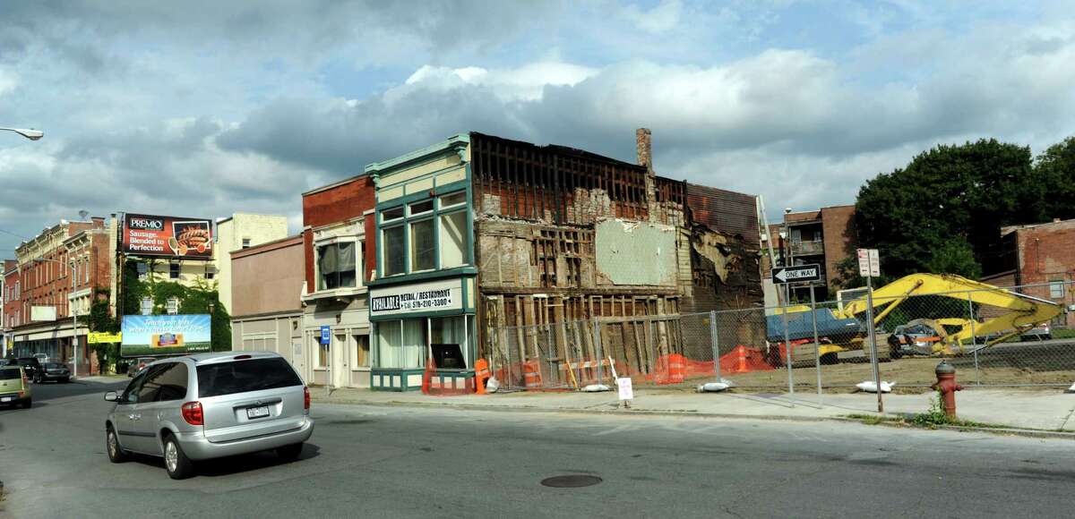 August 2013 photo of site of building demolitions on King Street in Troy, N.Y. (Cindy Schultz / Times Union archive)