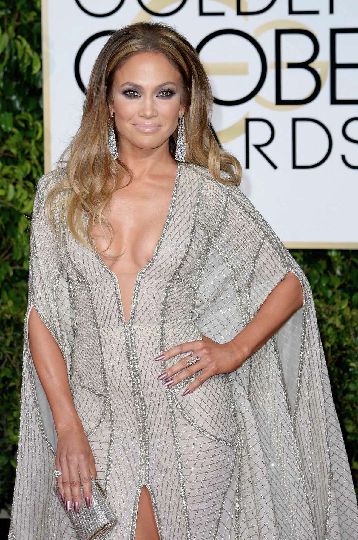BEVERLY HILLS, CA - JANUARY 11: 72nd ANNUAL GOLDEN GLOBE AWARDS -- Pictured: Actress/singer Jennifer Lopez arrives to the 72nd Annual Golden Globe Awards held at the Beverly Hilton Hotel on January 11, 2015.