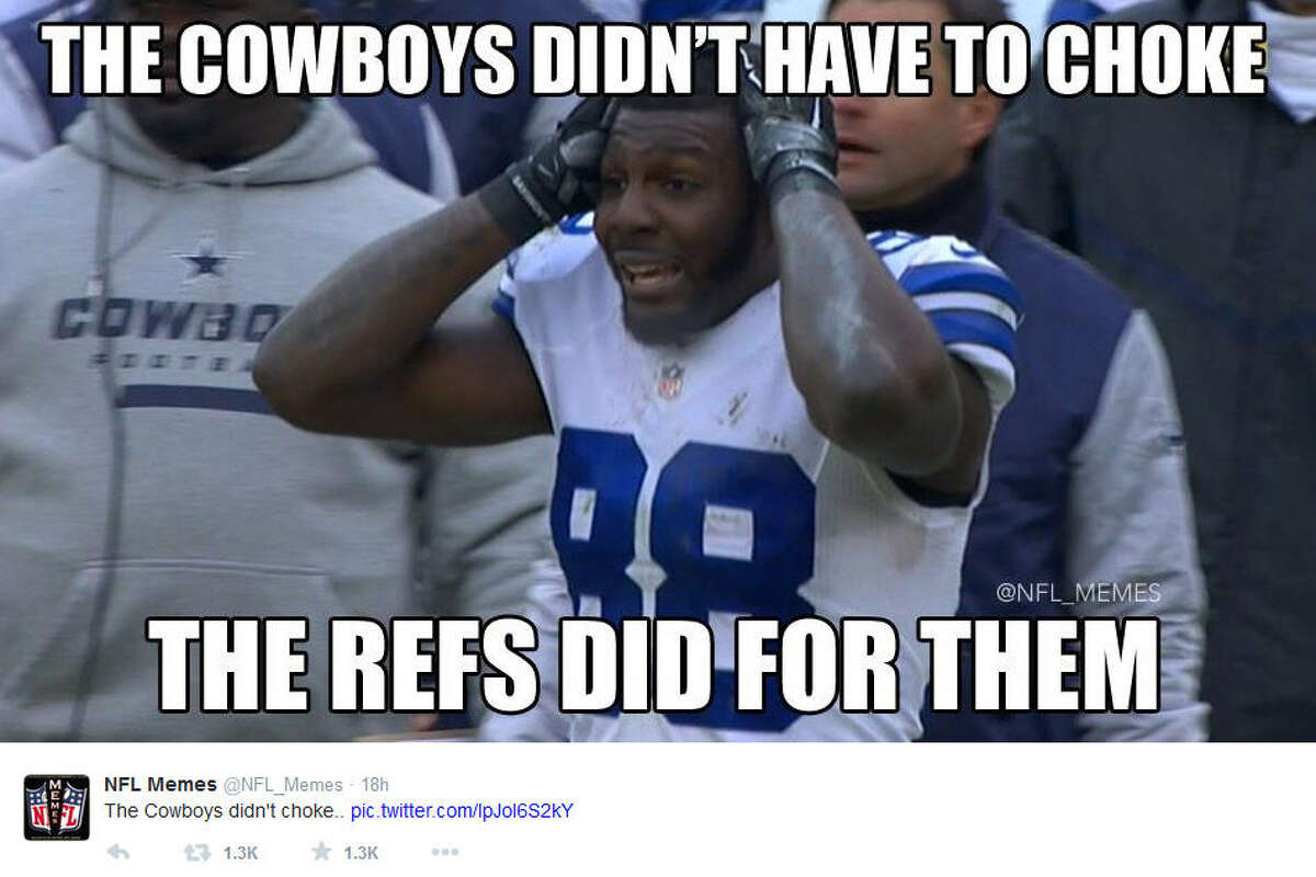 January 11, 2015 Dallas Cowboys @ Green Bay Packers, Score: 21-26 Photo by @NFL_Memes