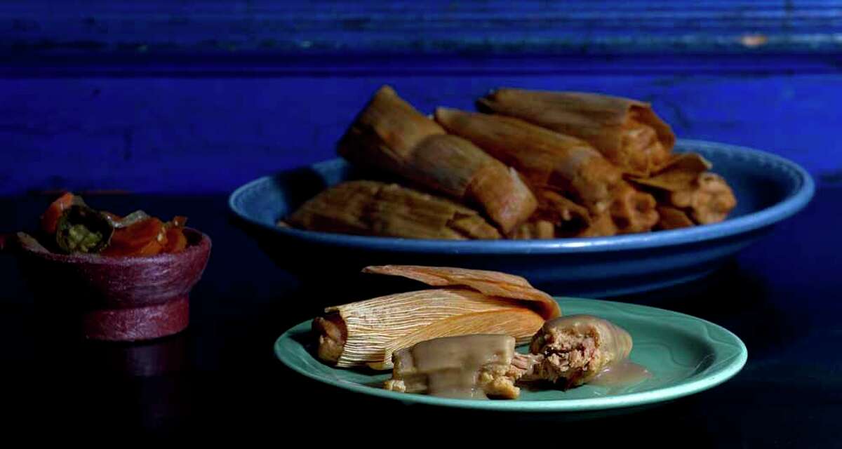 The turkey tamales at the Berryhill Baja Grill on Post Oak Boulevard Wednesday, Nov. 3, 2010, in Houston.
