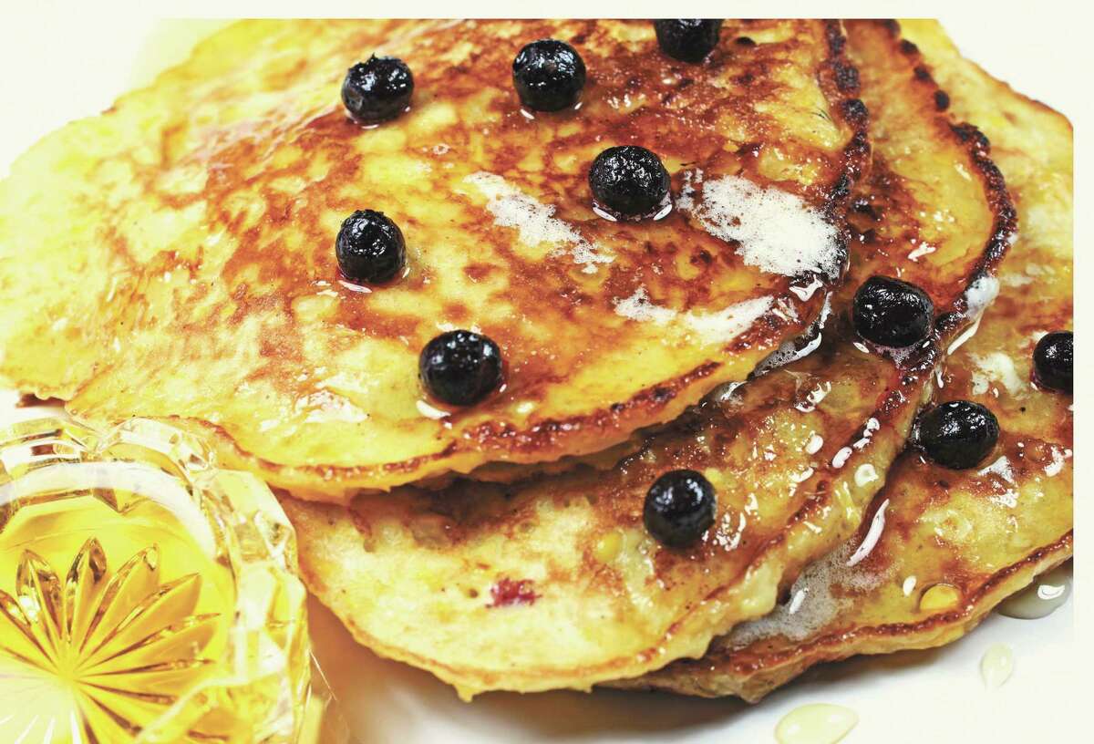 Breakfast Corn Cakes, a recipe from “Naturally Healthy Mexican Cooking: Authentic Recipes for Dieters, Diabetics, and All Food Lovers” (University of Texas Press, $24.95) by Jim Peyton