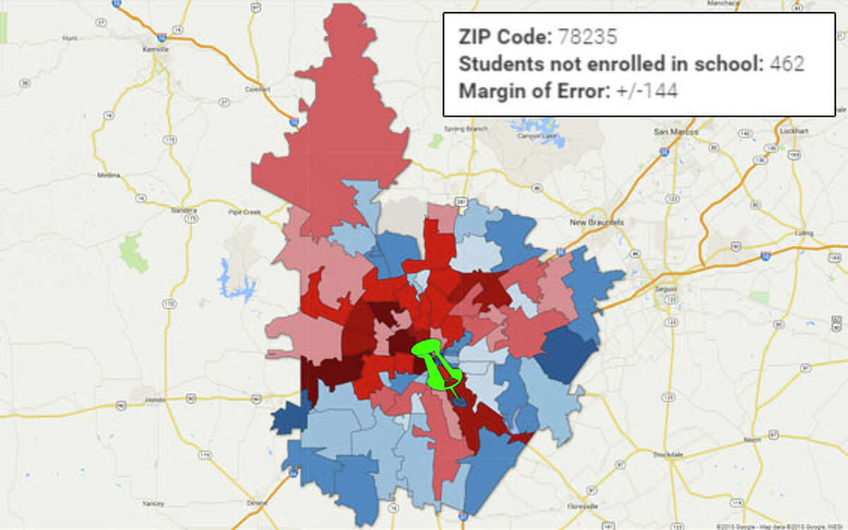 ZIP: 78235 Falls into the group of ZIP codes with lowest school non-enrollment rates.
