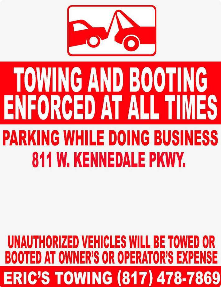 Potentially illegal towing sign examples Chron