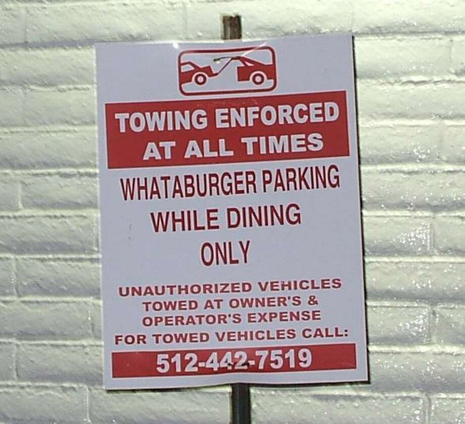 Potentially illegal towing sign examples Chron