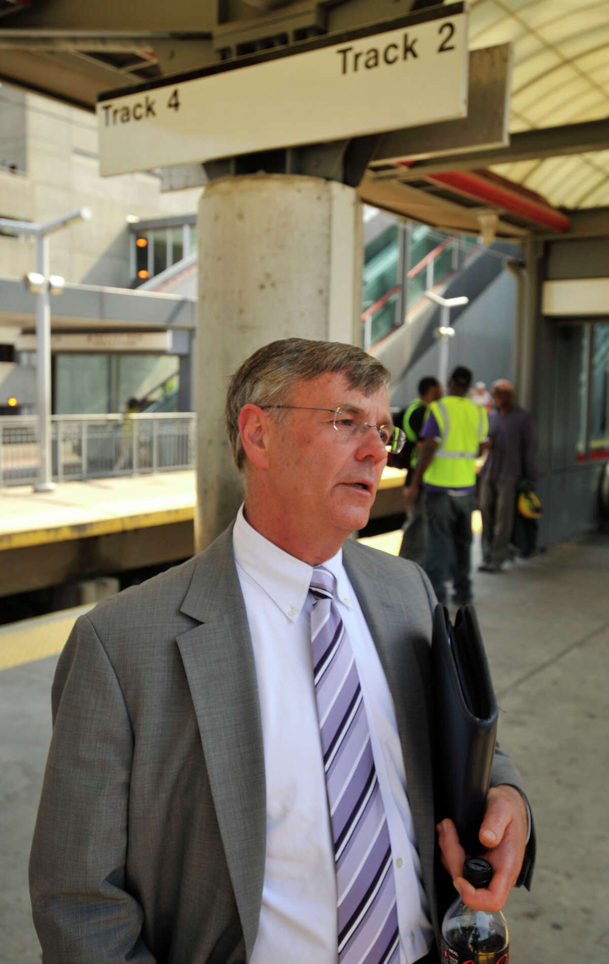 James Redeker, commissioner of the Connecticut Department of Transportation at the Stamford train station on Tuesday, May 21, 2013. Redeker, is tentatively scheduled to speak before the city's land use boards on Tuesday, Jan. 27 about its proposed $500 million redevelopment plan for Stamford's downtown train station.