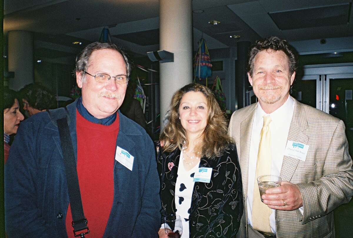 The 5th annual Authors Dinner in 2007 benefited the Berkeley Public Library Foundation. From left: Children’s book author Robert San Souci with his sister-in-law Loretta San Souci and his brother and book collaborator, illustrator Daniel San Souci.