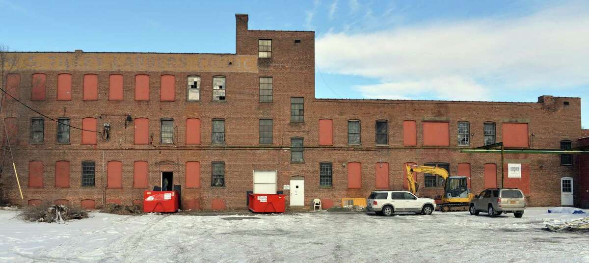 The former Tilley Ladder factory Friday Jan. 16, 2015, in Watervliet, NY. (John Carl D'Annibale / Times Union)
