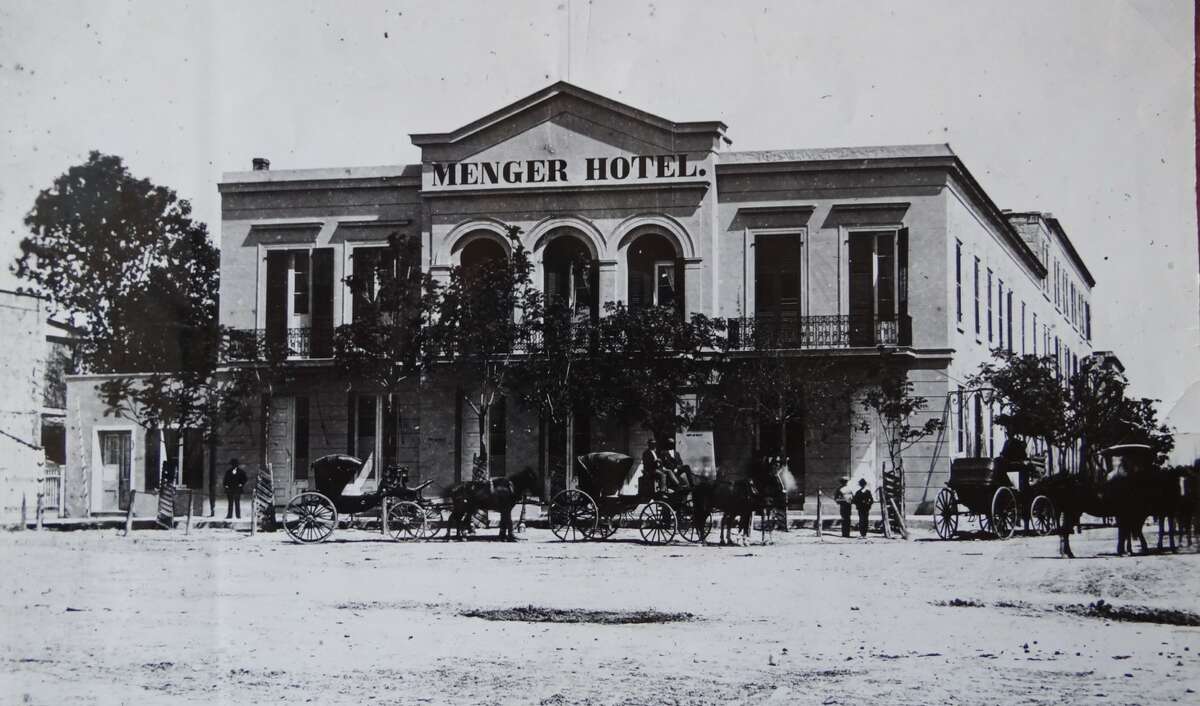 The Menger is San Antonio’s first hotel and was the first hotel built west of the Colorado River. Today, it’s one of San Antonio’s oldest businesses. (Photo circa 1860)