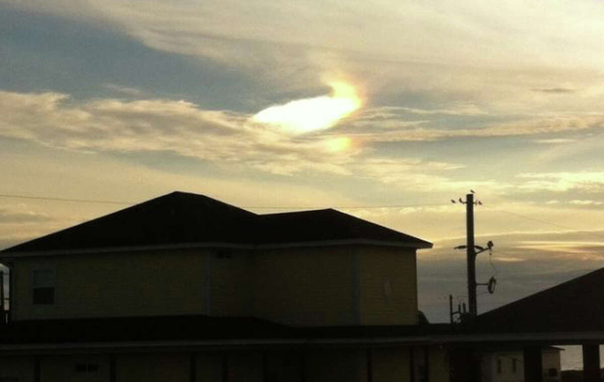 Enlarged image of a bright light seen at Crystal Beach in December. Photo provided by Larry Nash.