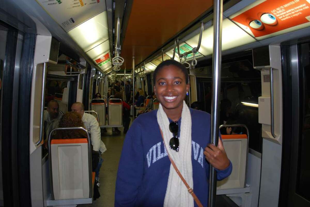 Alessandra Knight in a subway in Chile. The Sacred Heart graduate recounted her story of surviving the earthquake there Saturday, Feb. 27, 2010.