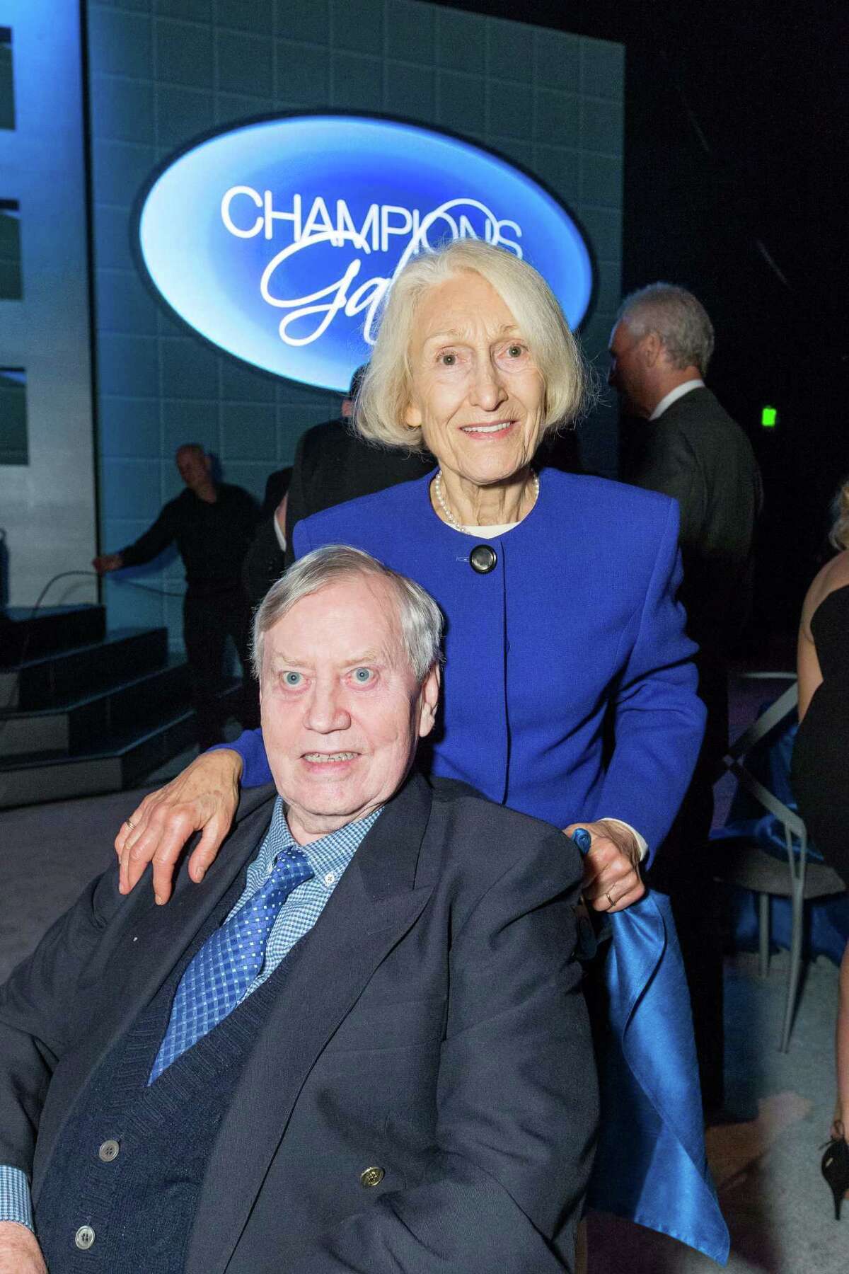 Chuck Feeney and Helga Feeney at the UCSF Medical Center Champions Gala on January 10, 2015.