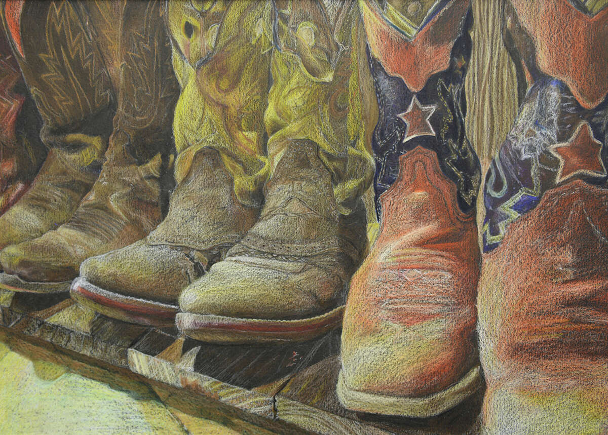 RodeoHouston 2015 Art Winners: Cypress Lakes High School sophomore student Sarah Angeles Sequera won a gold medal for her artwork titled “A Family Reunion.”