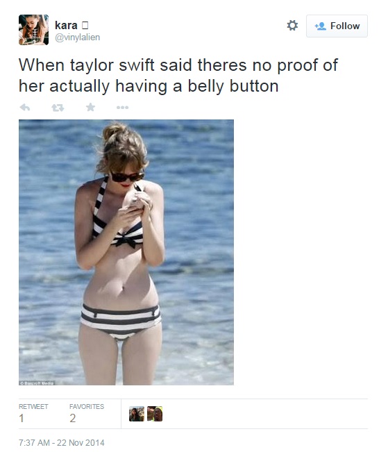 taylor swift belly button