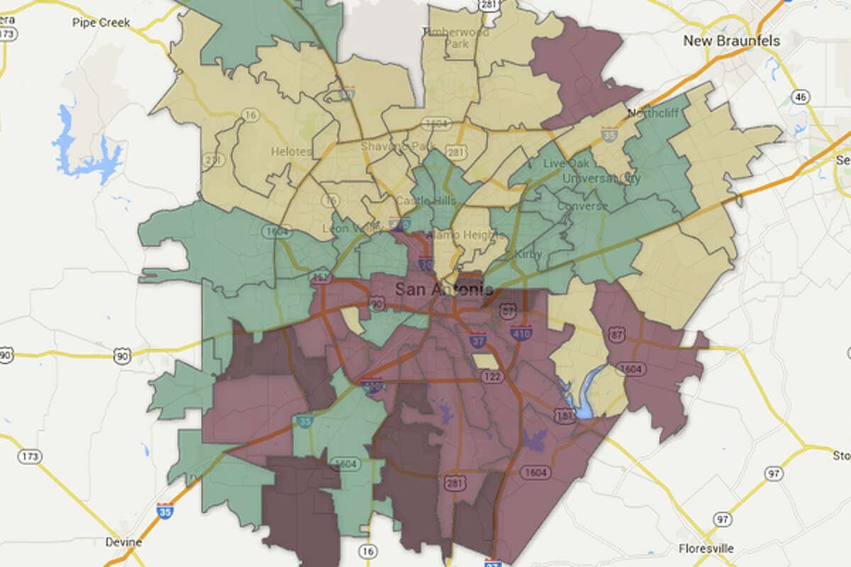 Map: The most and least educated areas of Bexar County