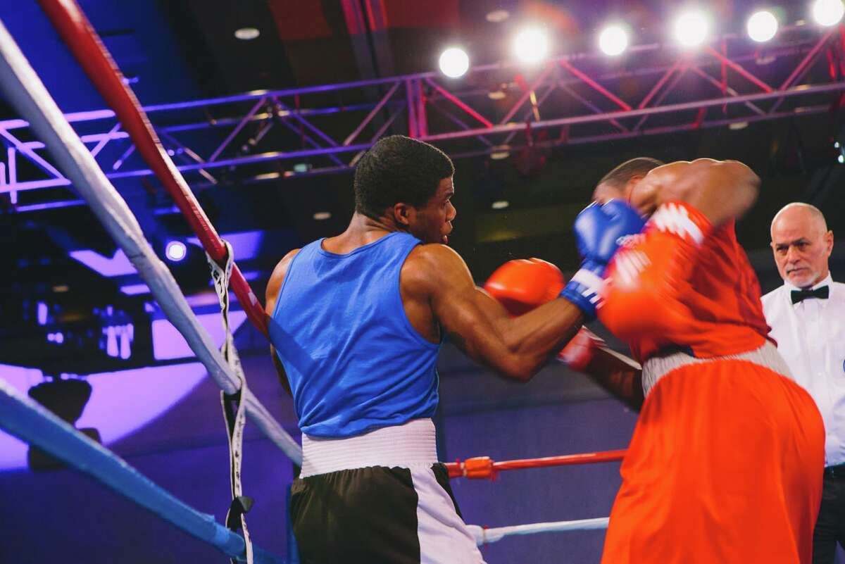 Stamfordís Chordale Booker (blue) is now the USA Boxing Elite Men Division 165-pound National Champion after winning beating two-time champion LaShawn Rodriguez this weekend in Spokane, Wash.