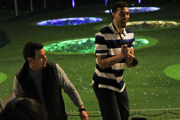 Danny Green Spurs Players Tee Up During Opening Night At Topgolf Expressnews Com