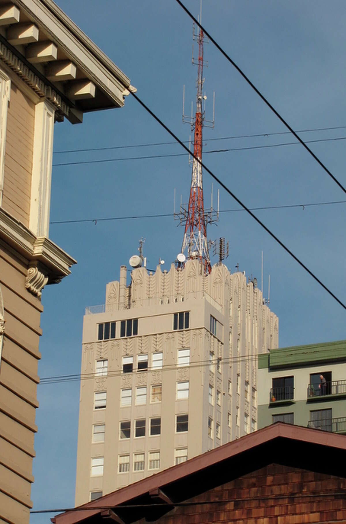 Nob Hill’s highest point a radio tower atop an Art Deco jewel