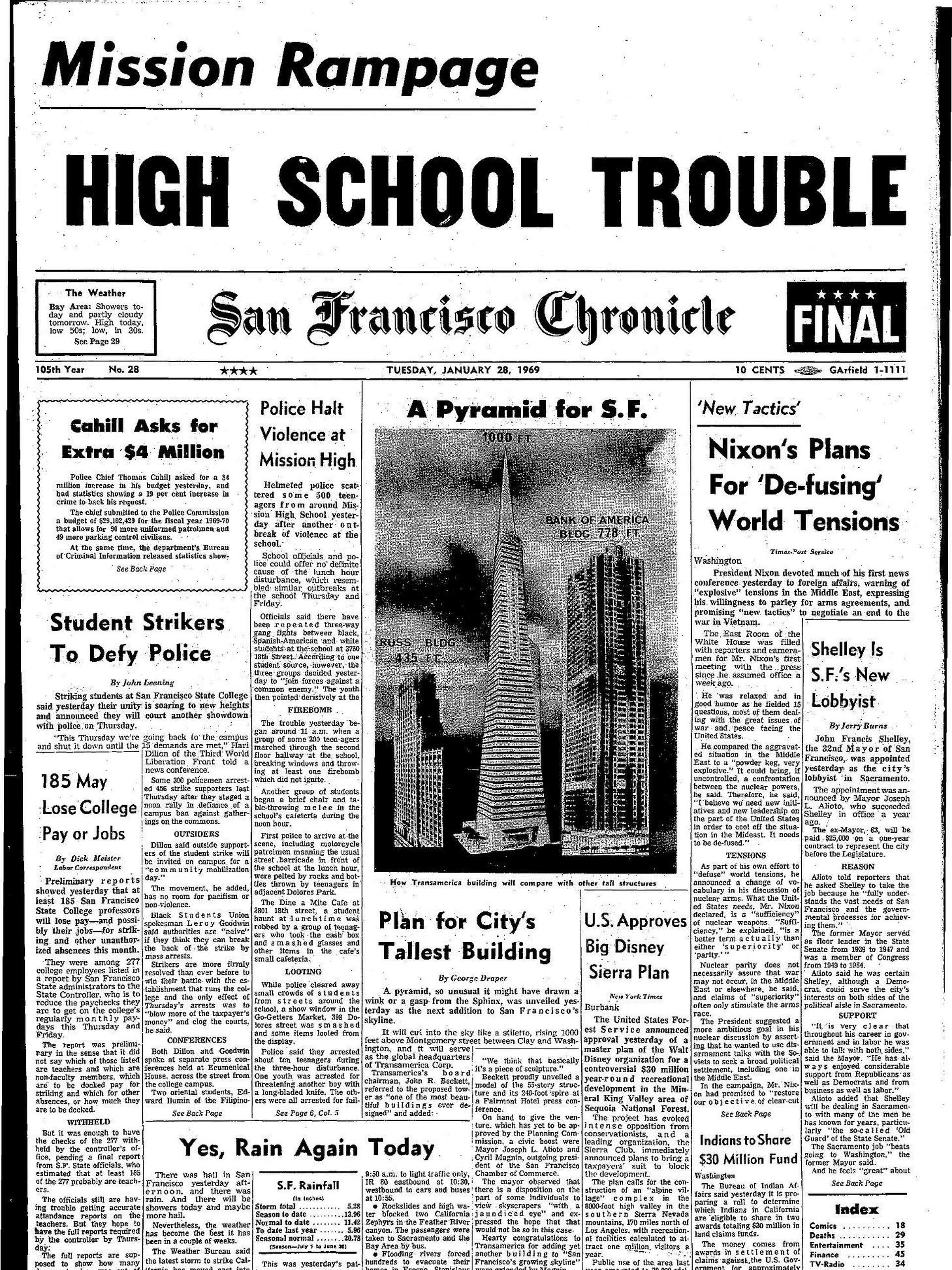 Chronicle Covers: Transamerica Pyramid's sharp-looking debut