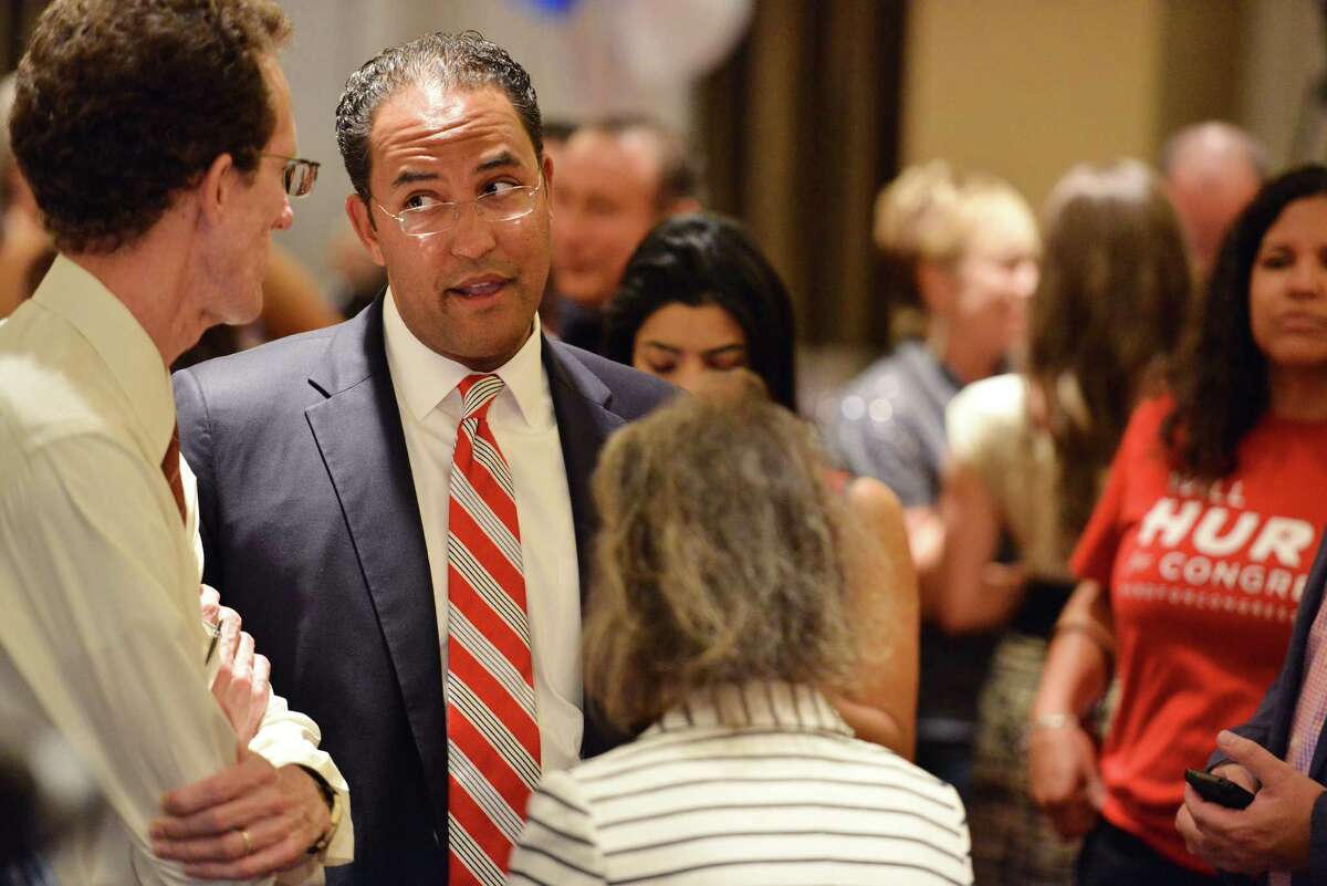 Republican challenger Will Hurd talks to supporters during an election night watch party for Will Hurd, a Republican who's challenging U.S. Rep. Pete Gallego, D-Alpine, in U.S. House District 23, at Eilan Hotel Resort and Spa on Tuesday, November 4, 2014.