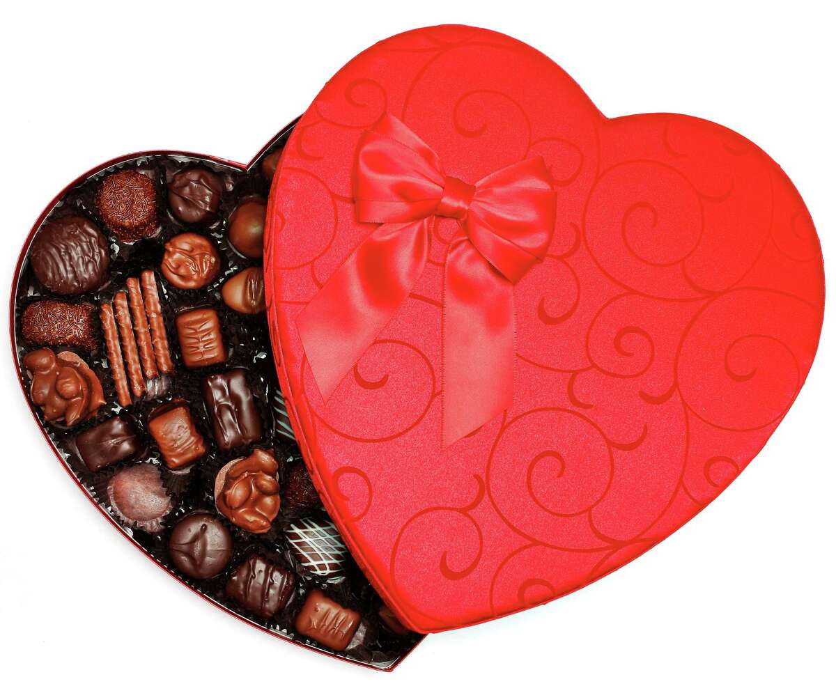 Heart-shaped box of See’s Candy, just in time for Valentine’s Day.