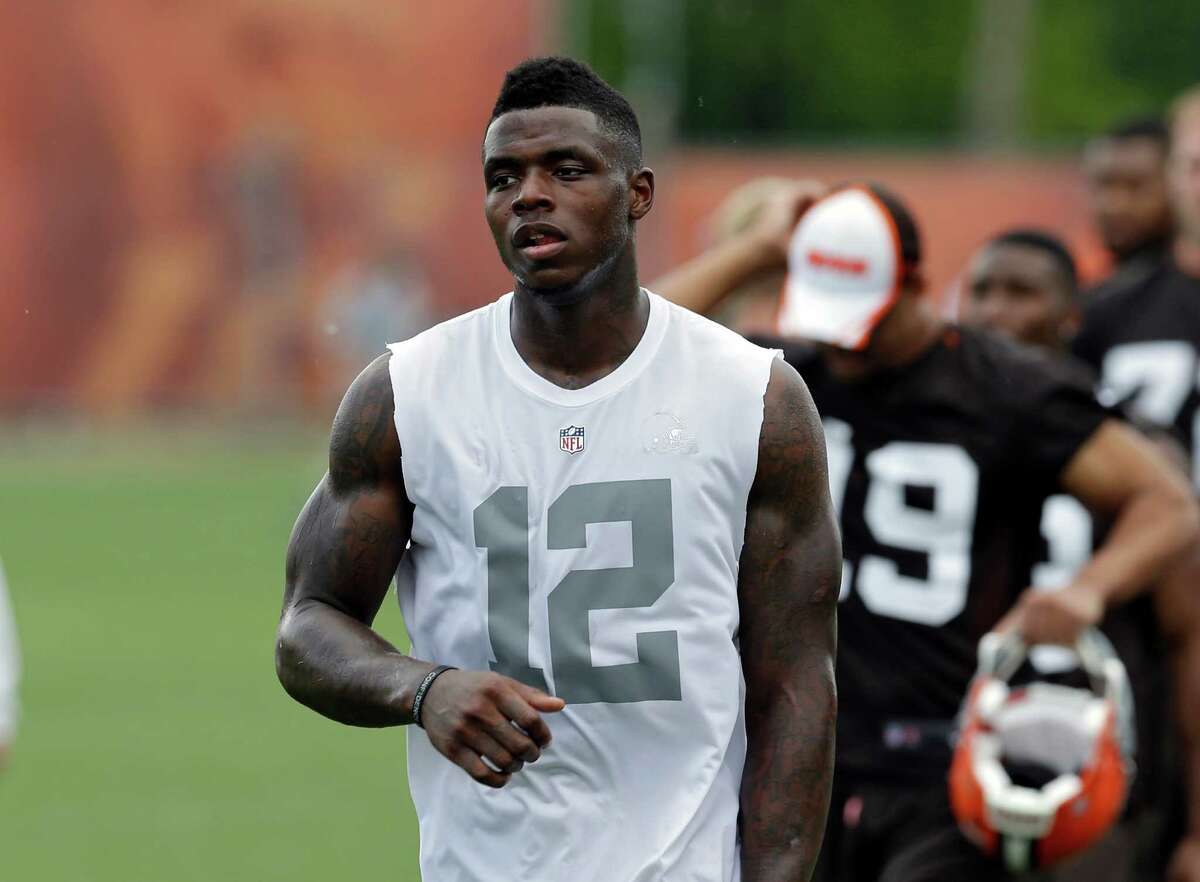 IFLE - This is a June 3, 2014 file photo showing Cleveland Browns wide receiver Josh Gordon walking off the field after organized team activities at the NFL football team's facility in Berea, Ohio. Gordon was arrested and charged with driving while intoxicated after speeding down a street in Raleigh on Saturday, July 4, 2014, bringing the troubled Pro Bowler's already cloudy future into more doubt. Gordon was taken into custody after being pulled over for going 50 mph in a 35 mph zone on U.S. 70 in northwest Raleigh around 3 a.m. Saturday, police spokesman Jim Sughrue said. (AP Photo/Mark Duncan, File)