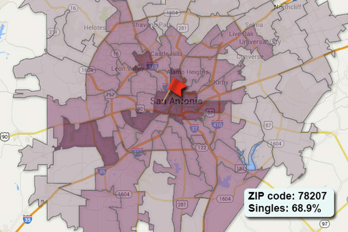 This is where singles live in San Antonio