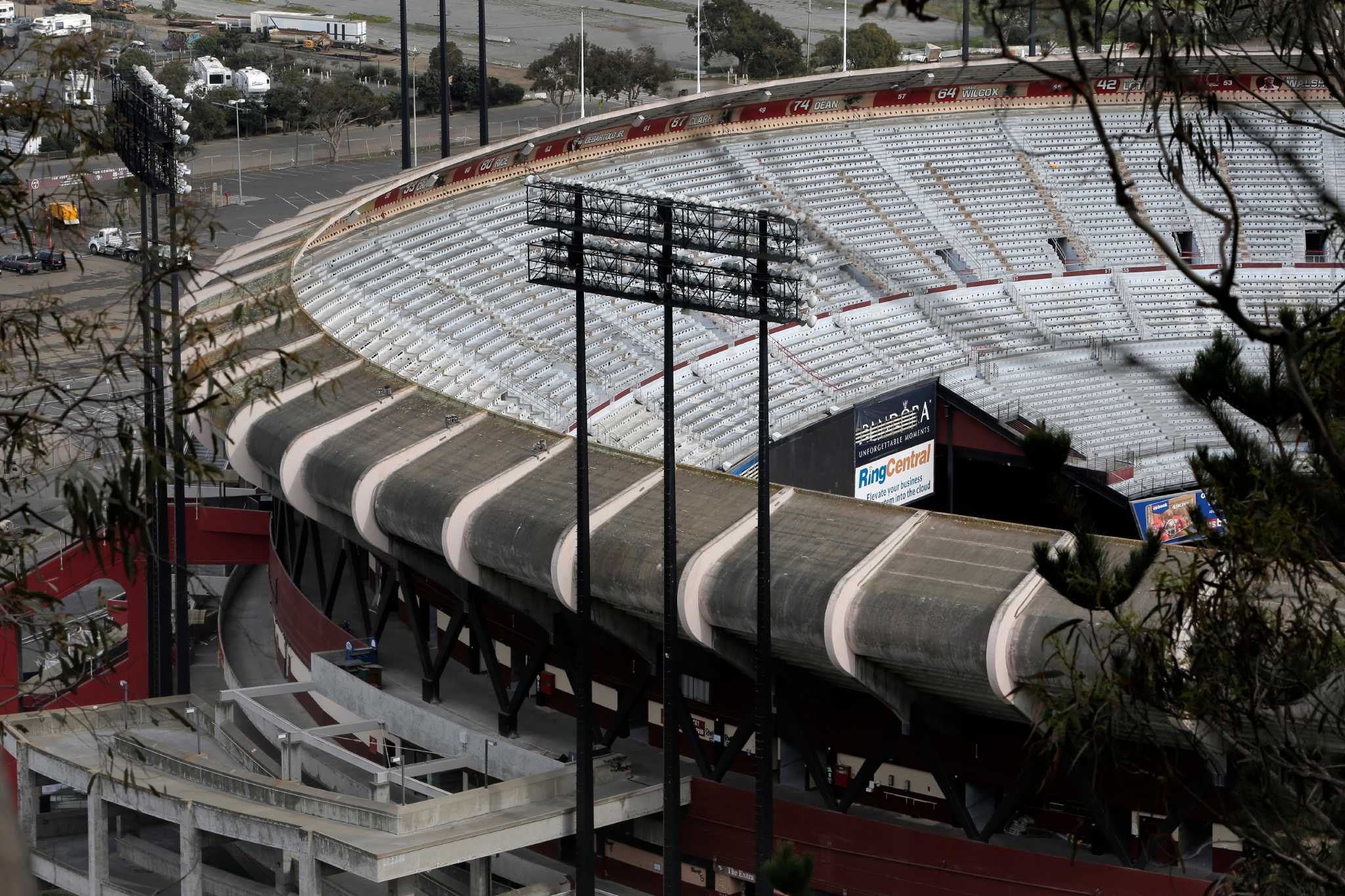 End zone view from the upperdeck at Candlestick Park during the