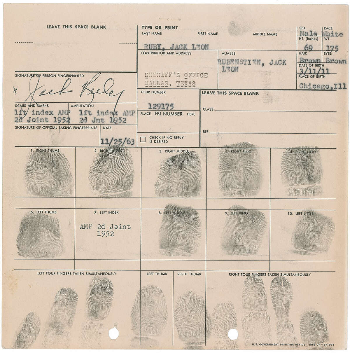 Oswald Letter, Jack Ruby Fingerprints Part Of Jfk Auction